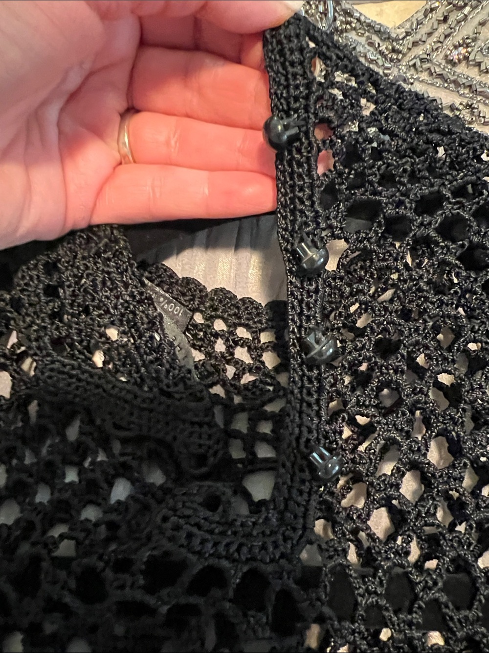 The Limited Black Open-Knit Sleeveless Tunic - Picture 3 of 6